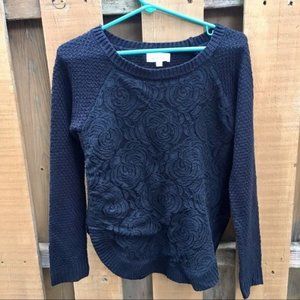 Anthropologie Cloud Chaser flower sweater small